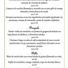 Mother´s Day special menu