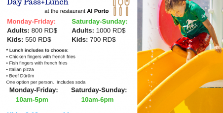 New Day Pass + Lunch menu !