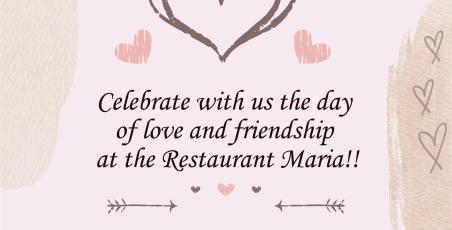 Saint Valentine's Day at the Restaurant Maria