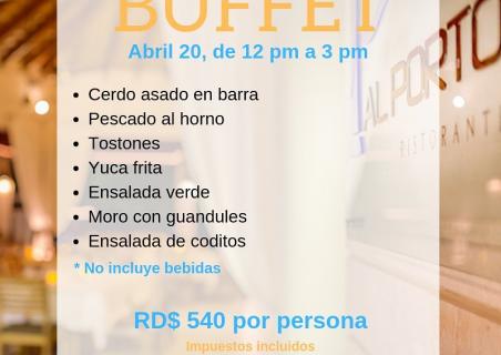 Easter Buffet Menu at Al Porto