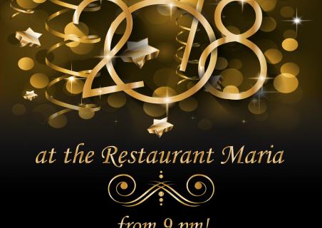 New Year 2018 celebration at our restaurant Maria at Ocean Village Deluxe!