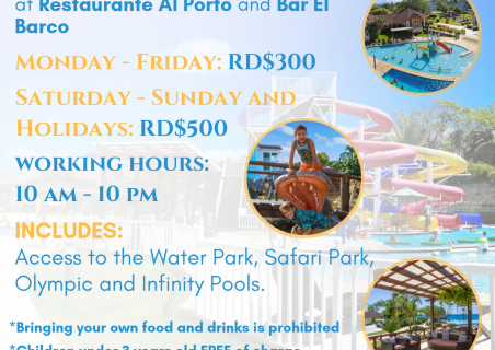 New prices ans working hours of the Club House Al Porto